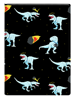 Обложка на паспорт "Динозавры.Космос" (пластик)